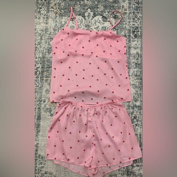 NWOT H&M Watermelon Print Satin Pajama Set XS - Picture 7 of 7